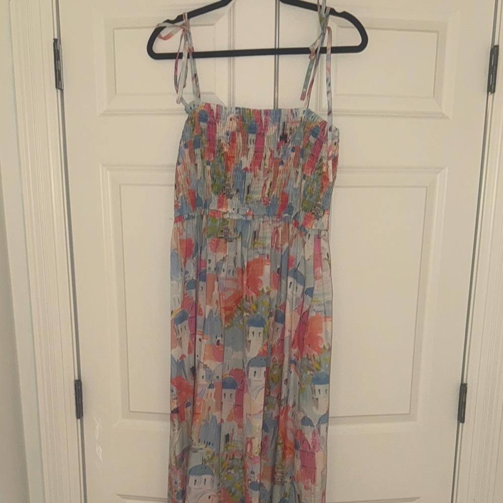 Entro Colorful Abstract Maxi Dress